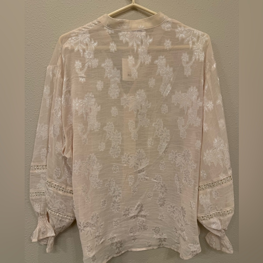 NWT NKN Nekane Oversized Ivory Ofra Blouse-small (fits up to large)-$125 MSRP - Picture 10 of 11